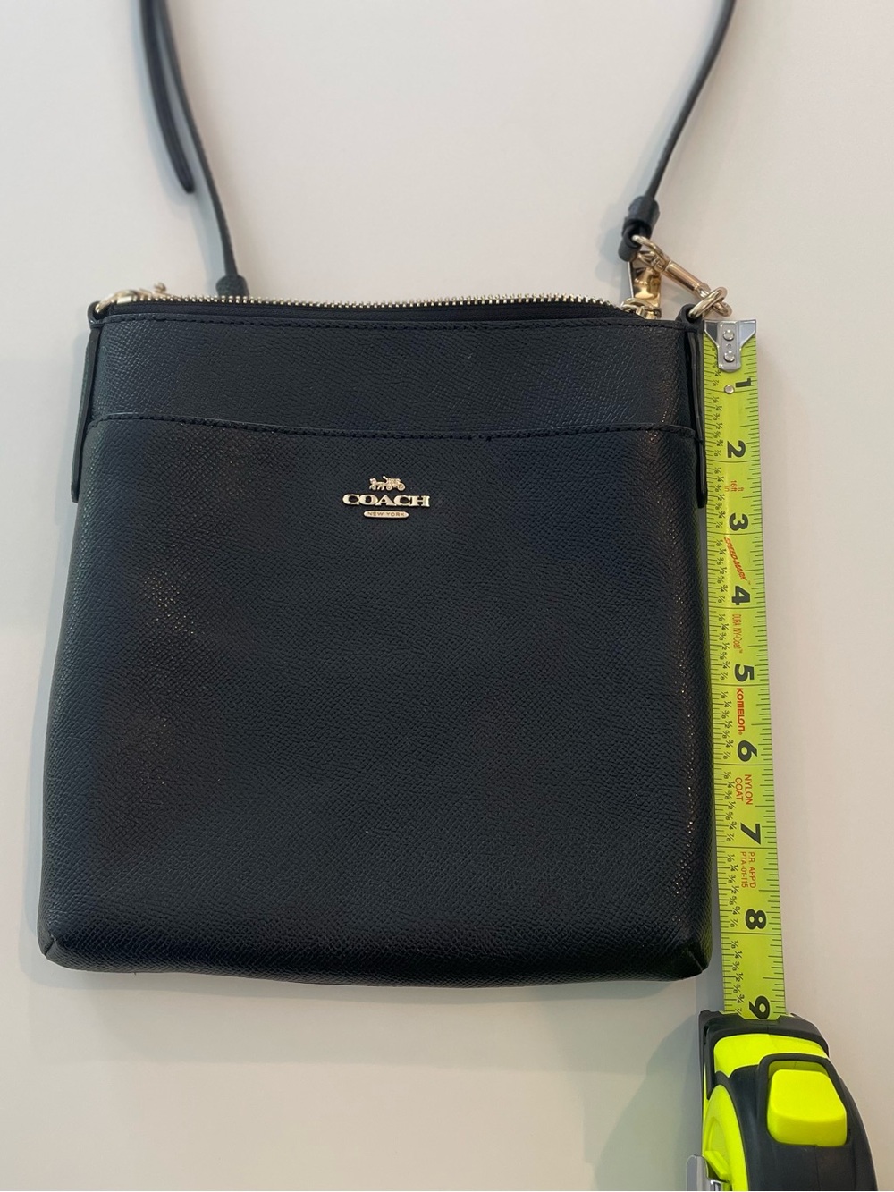 COACH Black Leather Crossbody with Gold-Tone Hardware - Picture 3 of 5